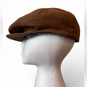 Vintage Men’s Faux Suede Newsboy Flat Cap